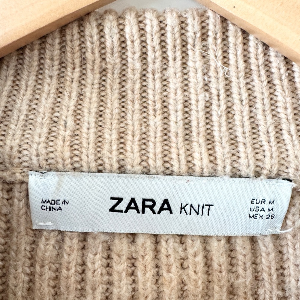 Zara Tan Ribbed Sweater - Picture 3 of 5